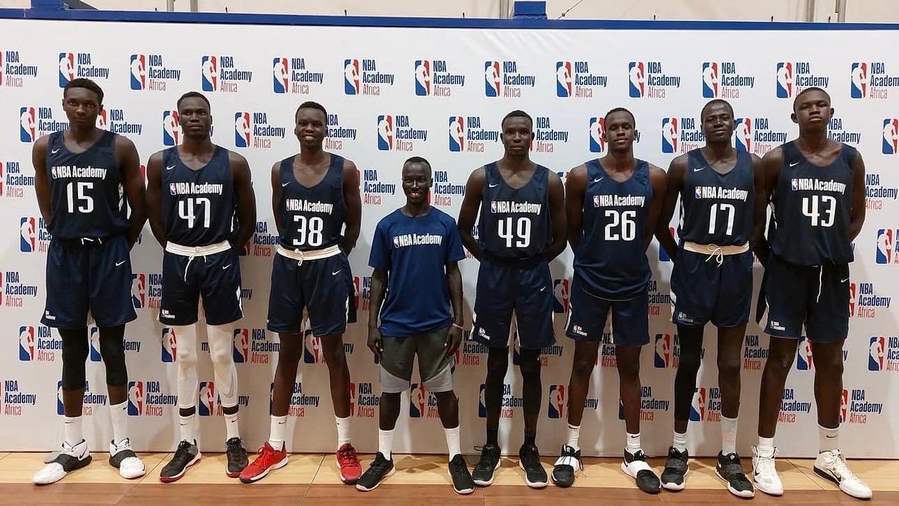 Mabilmawut at NBA Academy Africa try-outs in 2021
